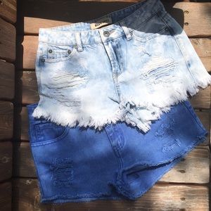Forever 21 Blue Shorts with Freebie Cutoffs